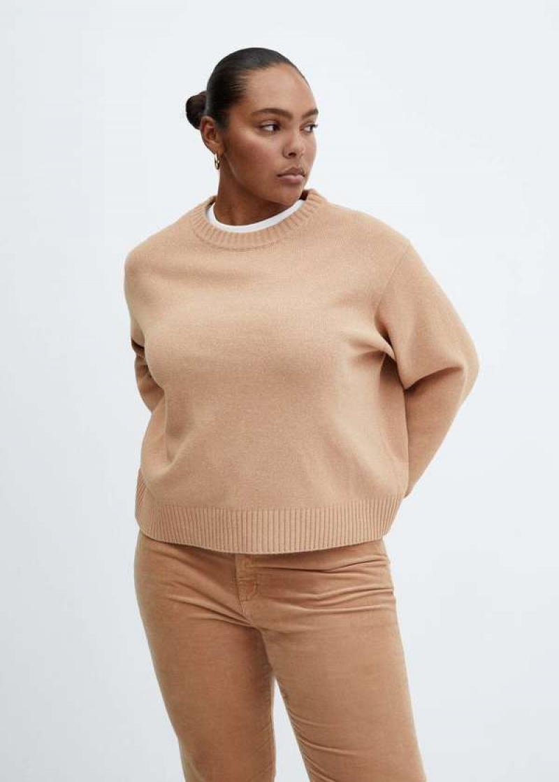 Mango Crew Neck Svetrové With Trim | MNG-25538