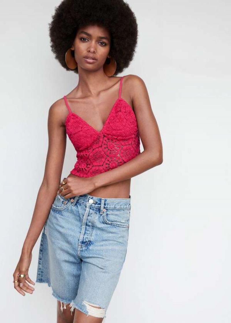 Mango Crochet Crop Top | MNG-24854