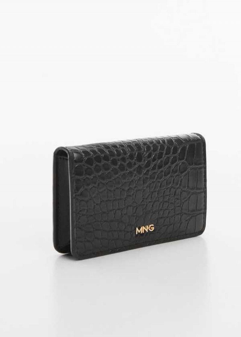 Mango Crocodile Purse With Logo | MNG-23106