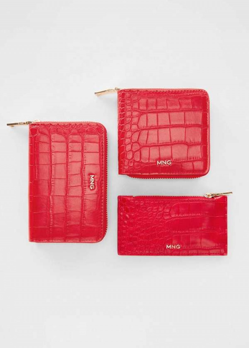 Mango Crocodile Purse With Logo | MNG-23124