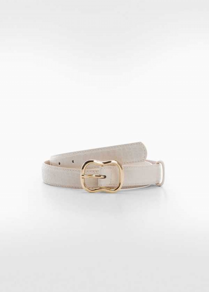 Mango Crocodile-effect Belt | MNG-22956