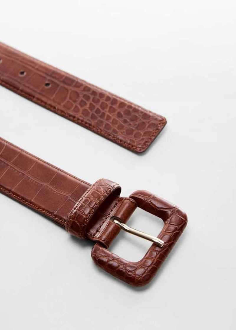 Mango Crocodile-effect Belt | MNG-22982