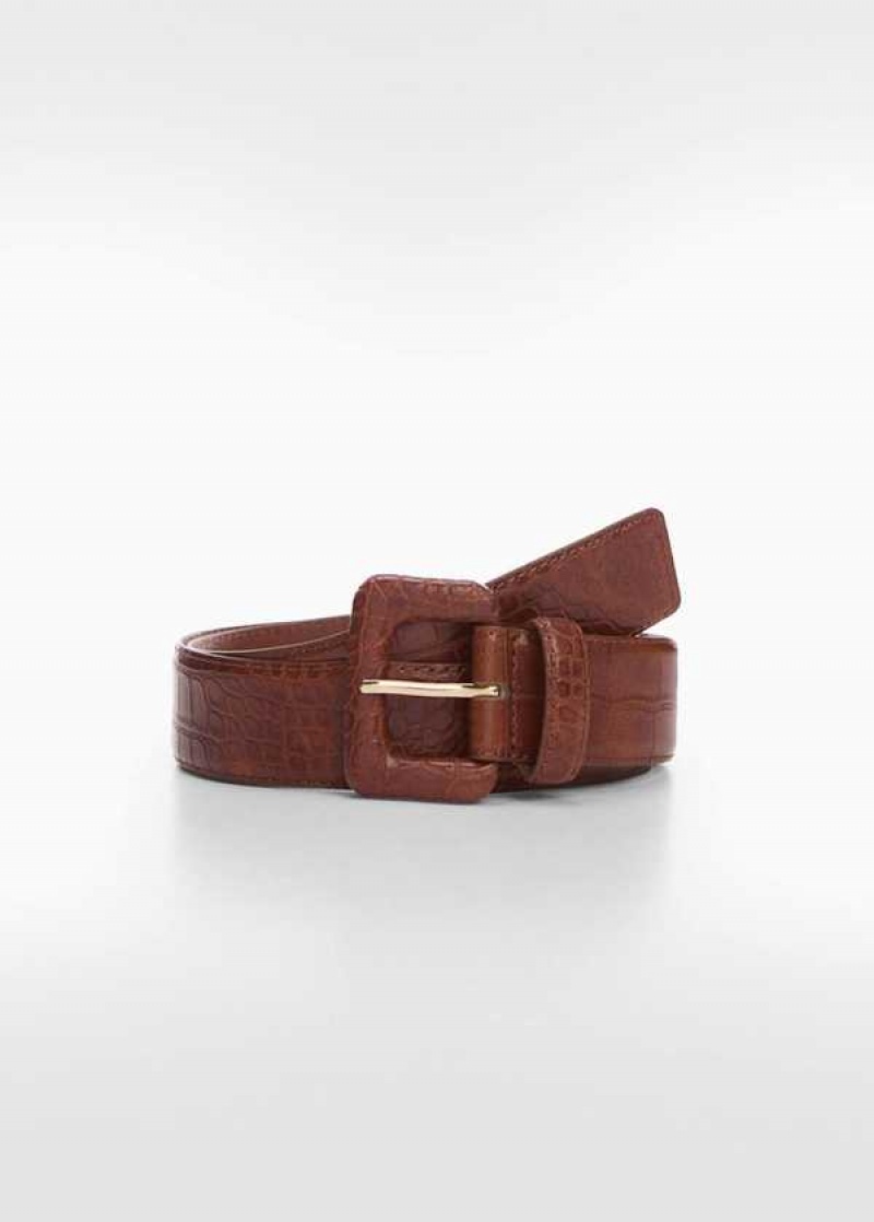 Mango Crocodile-effect Belt | MNG-22982