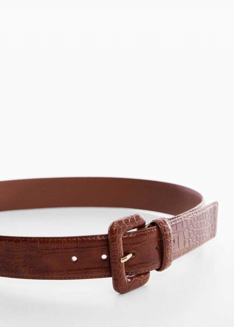 Mango Crocodile-effect Belt | MNG-22982