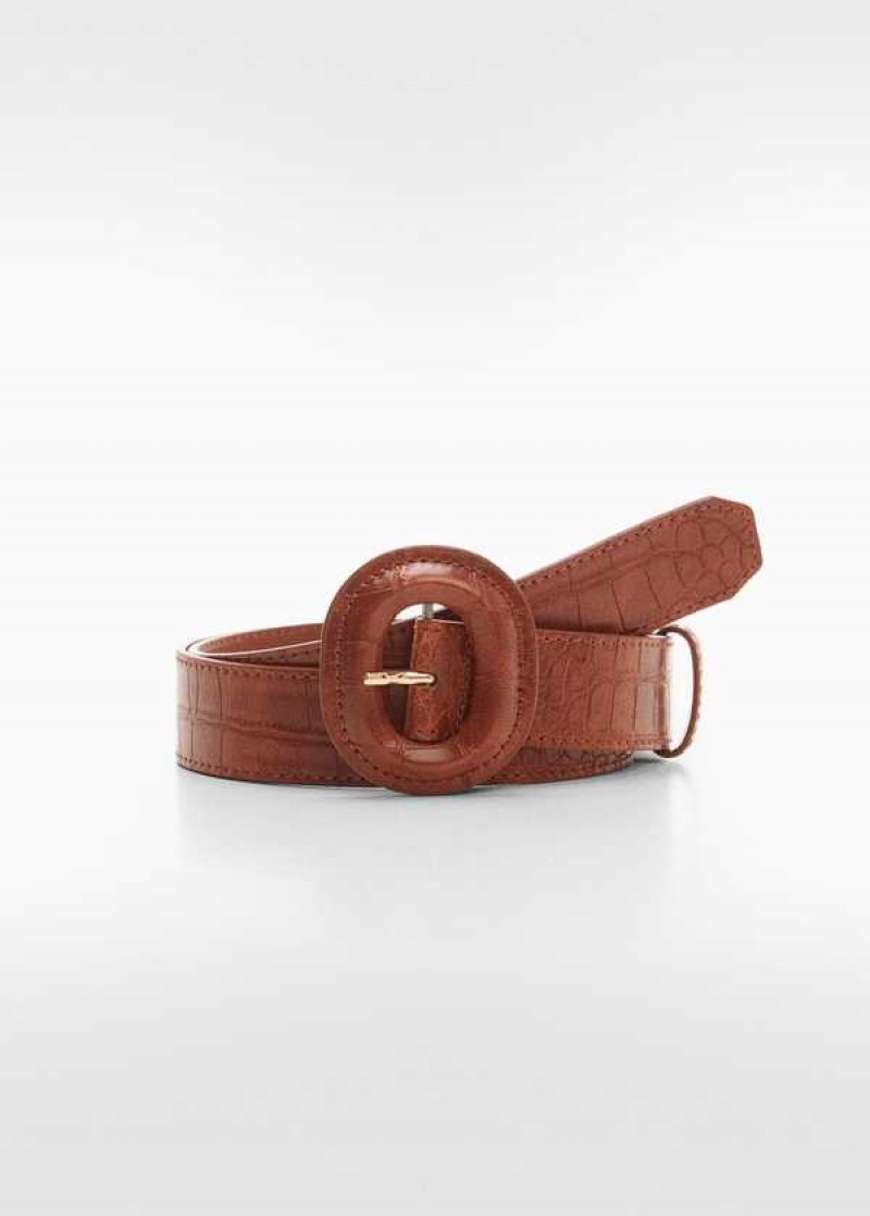 Mango Crocodile-effect Belt | MNG-22991