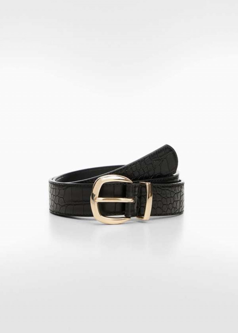 Mango Crocodile-effect Belt | MNG-22998