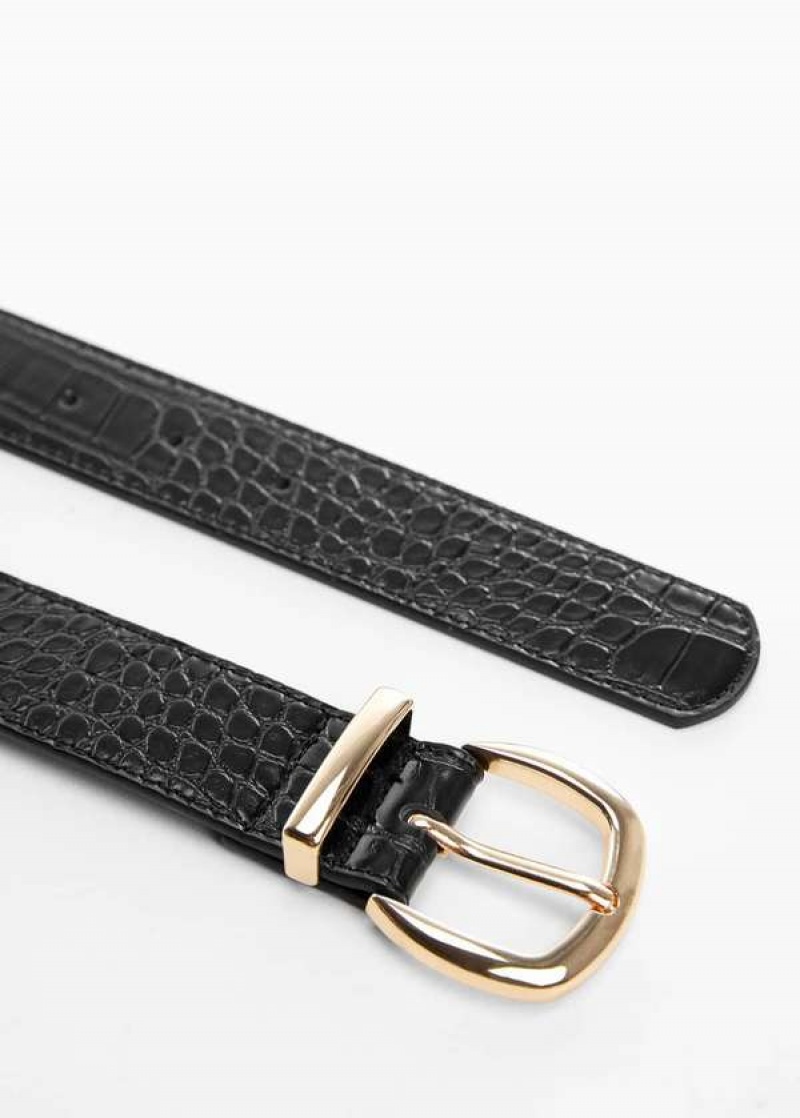 Mango Crocodile-effect Belt | MNG-22998