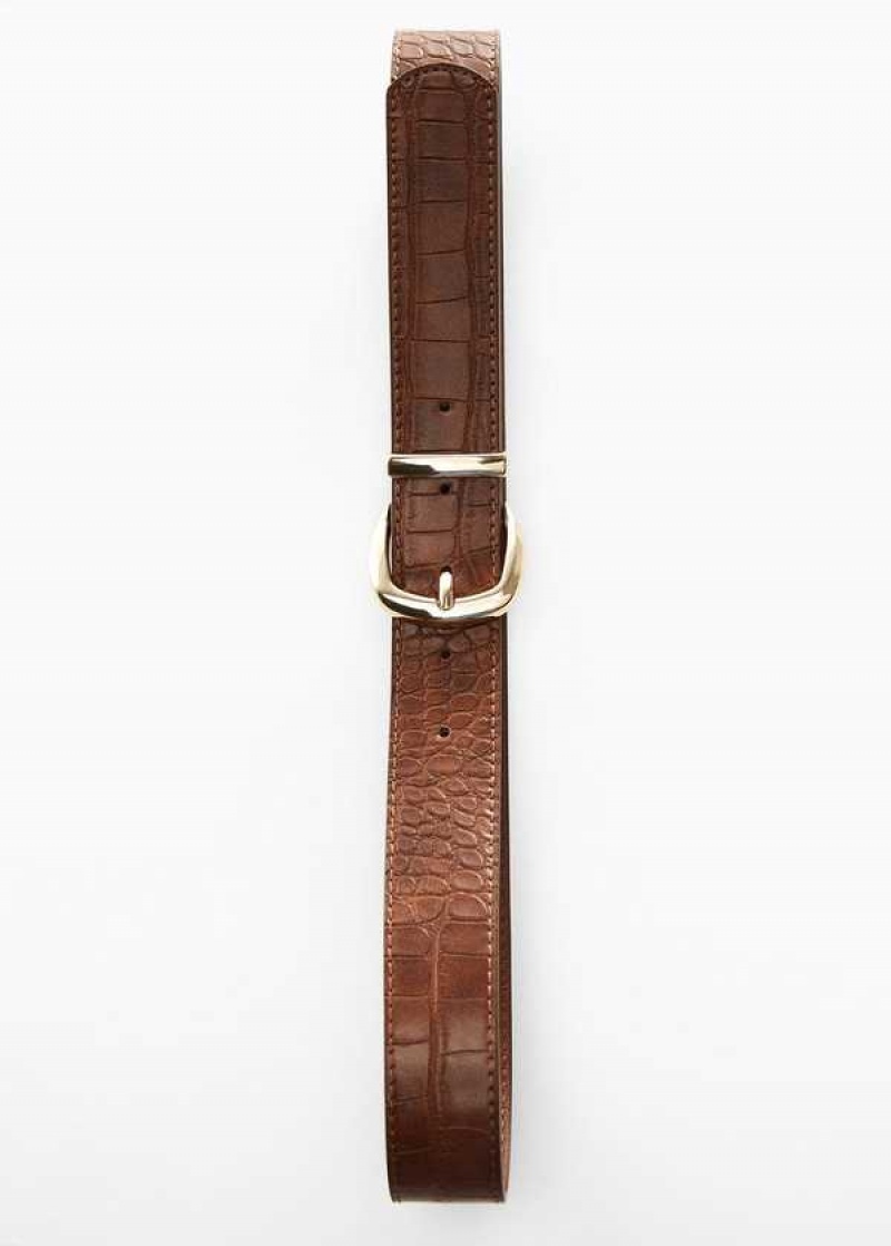 Mango Crocodile-effect Belt | MNG-23000