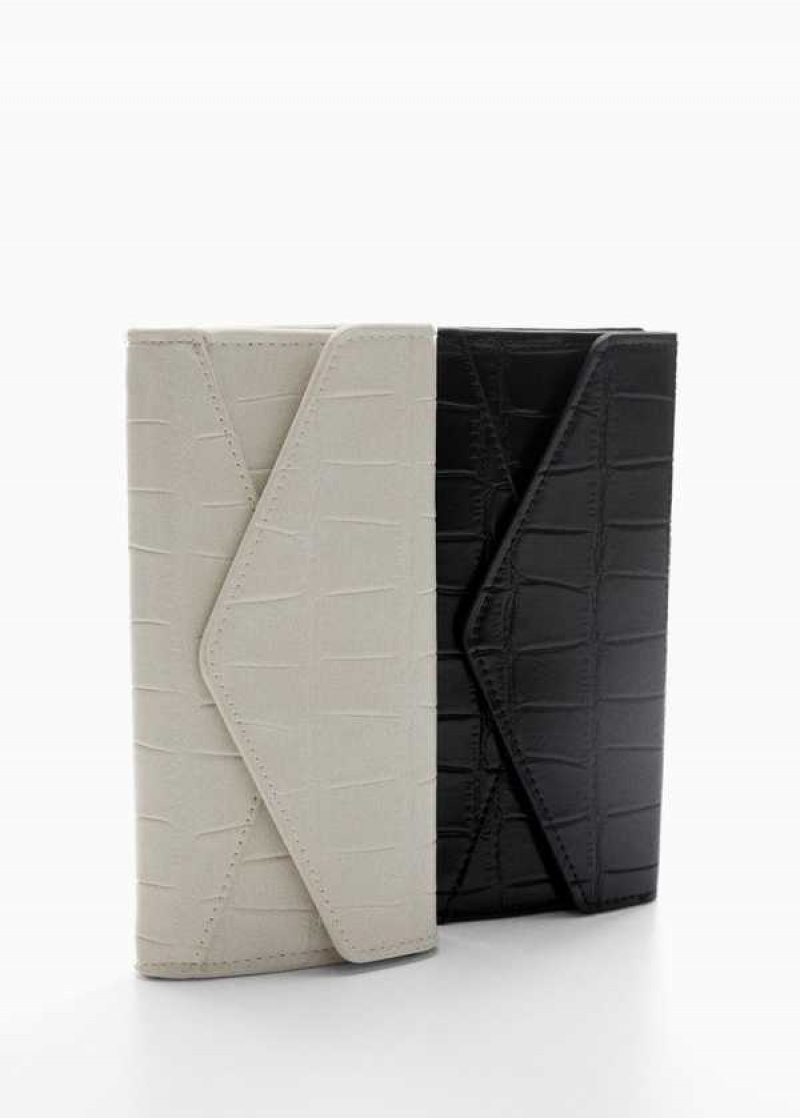 Mango Crocodrile Wallet With Flap | MNG-23037