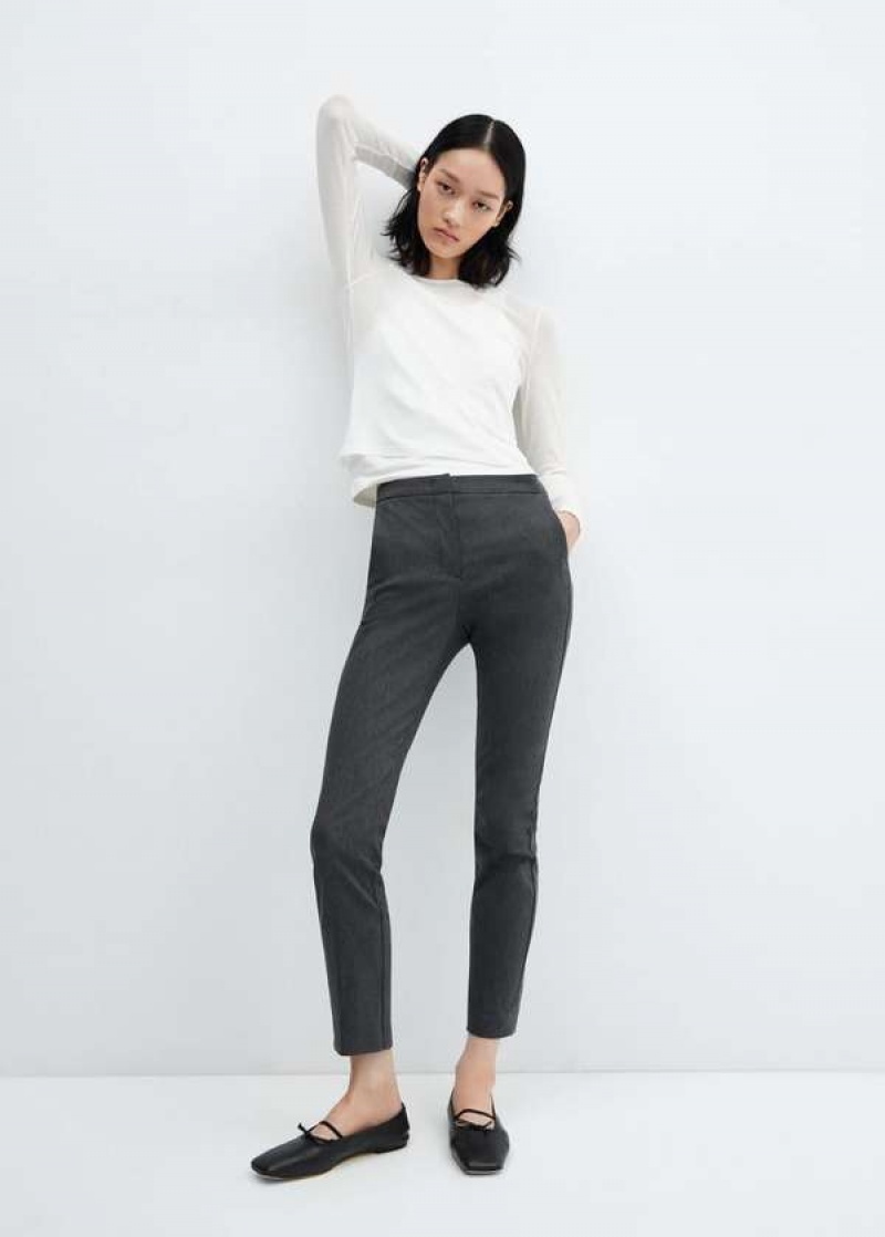 Mango Crop Hubená Pants | MNG-24556