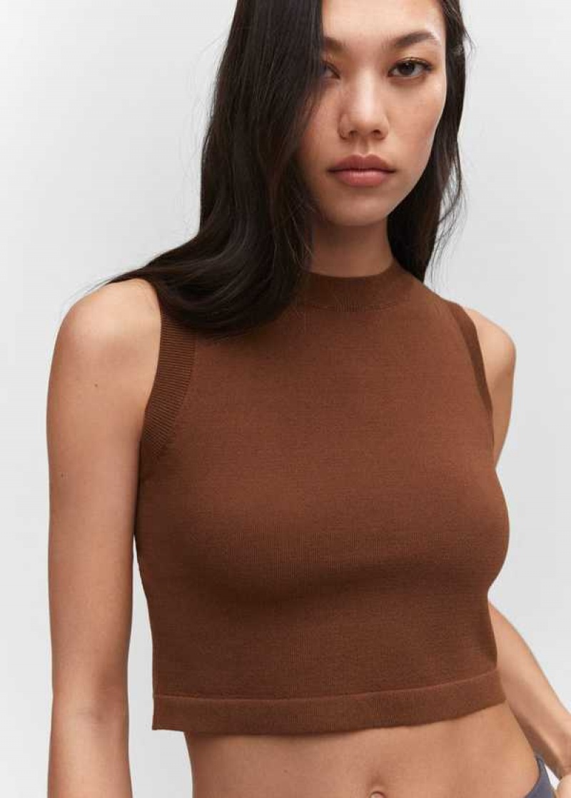 Mango Crop Top With Halter Neck | MNG-24835