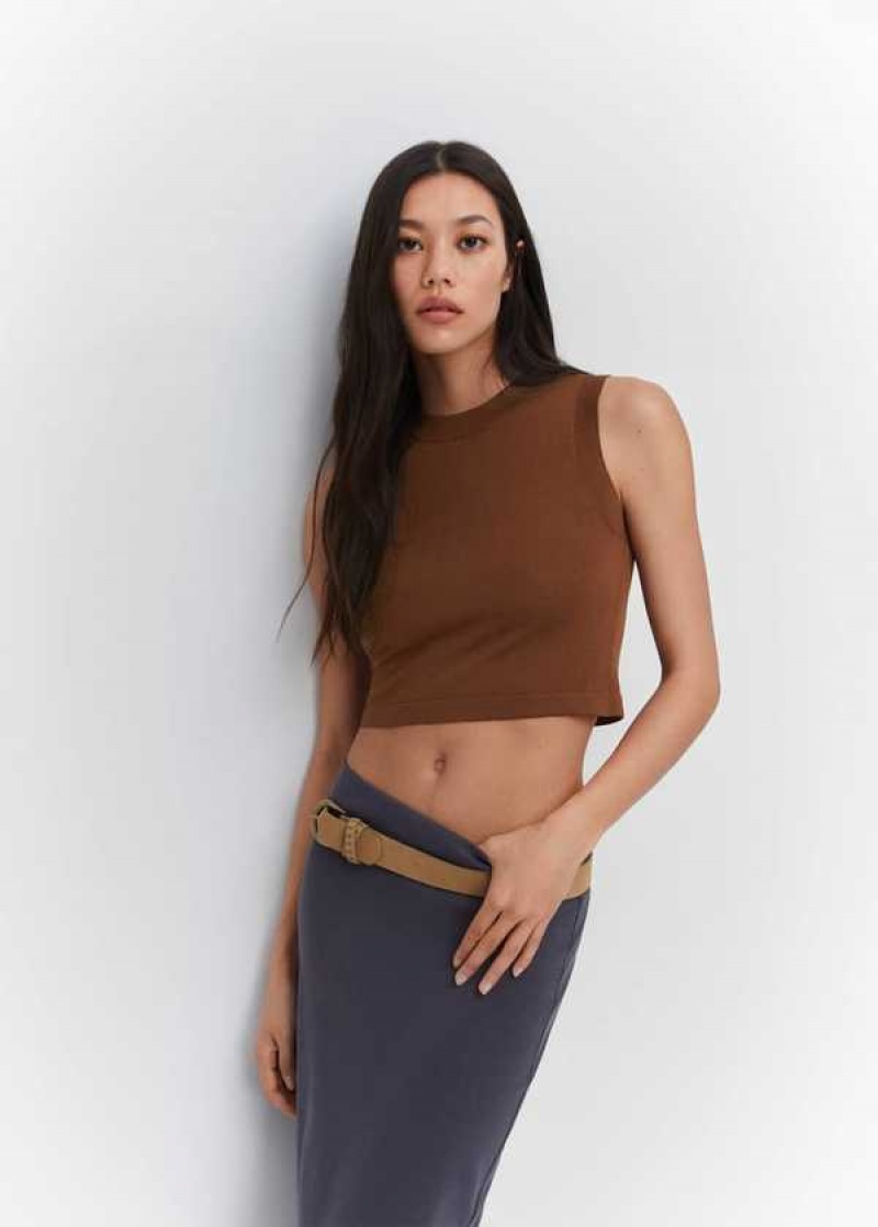 Mango Crop Top With Halter Neck | MNG-24835