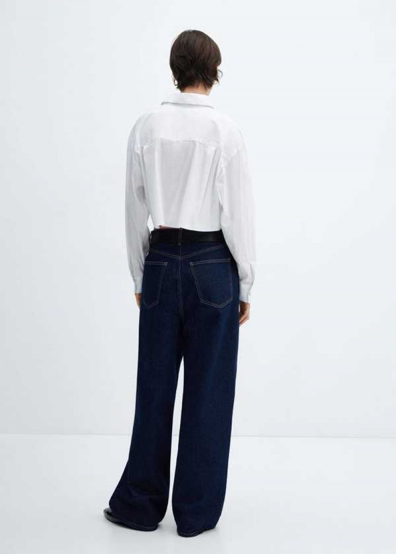 Mango Cropped Bavlněné Shirt | MNG-25225