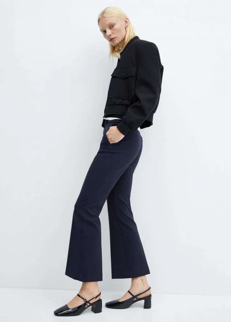 Mango Cropped Flared Pants | MNG-24383