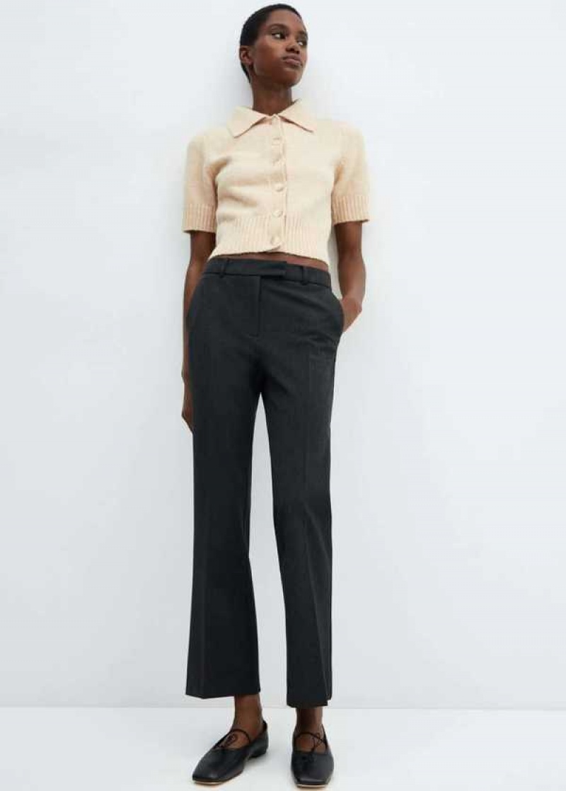 Mango Cropped Flared Pants | MNG-24524