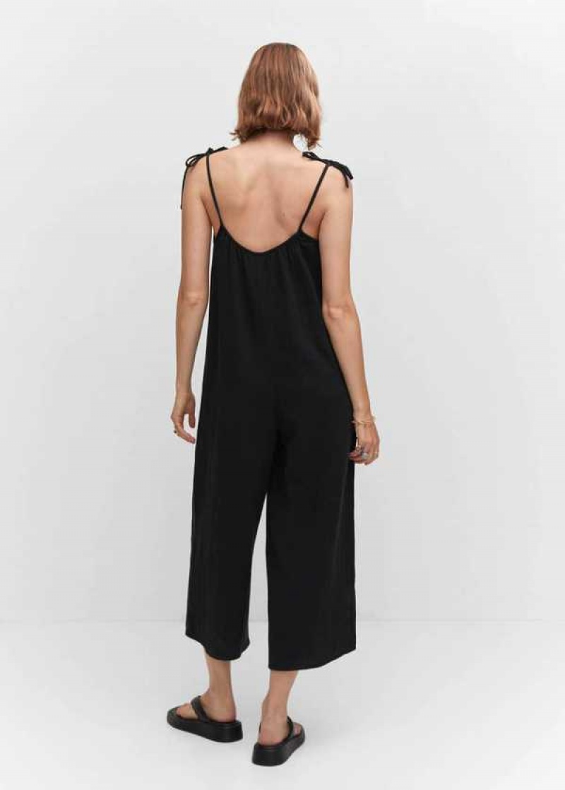 Mango Cropped Jumpsuit With Straps | MNG-25748