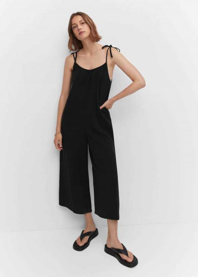 Mango Cropped Jumpsuit With Straps | MNG-25748