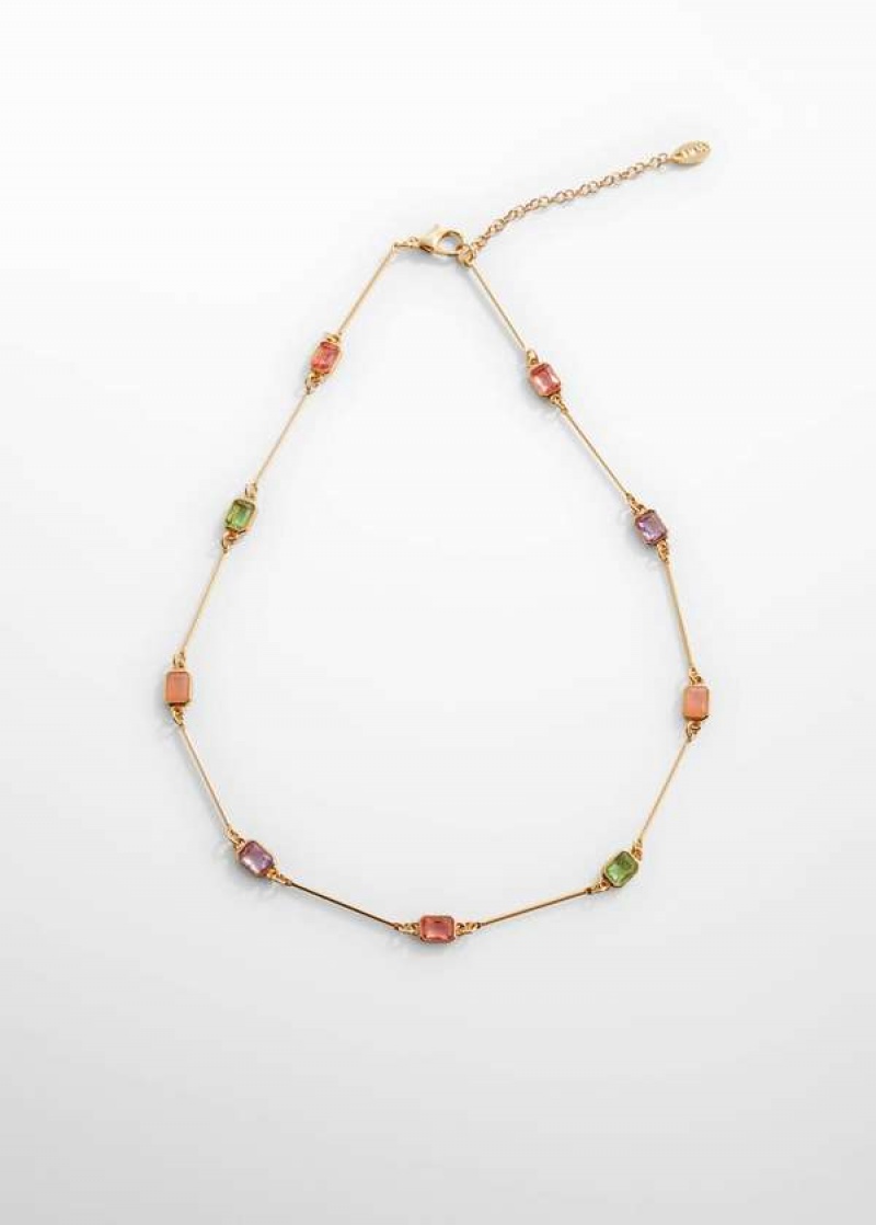 Mango Crystal Chain Necklace | MNG-22904