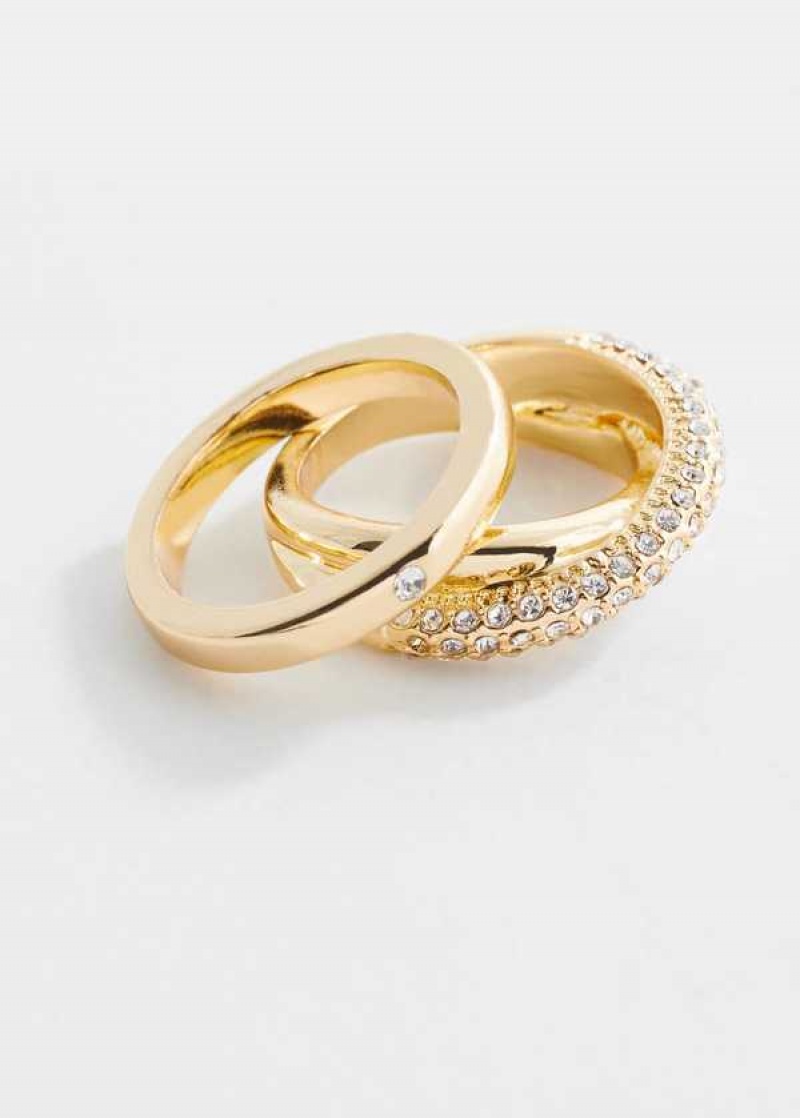 Mango Crystal Detail Ring Set | MNG-22896