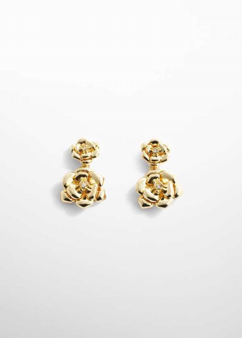 Mango Crystal Flower Earrings | MNG-22844