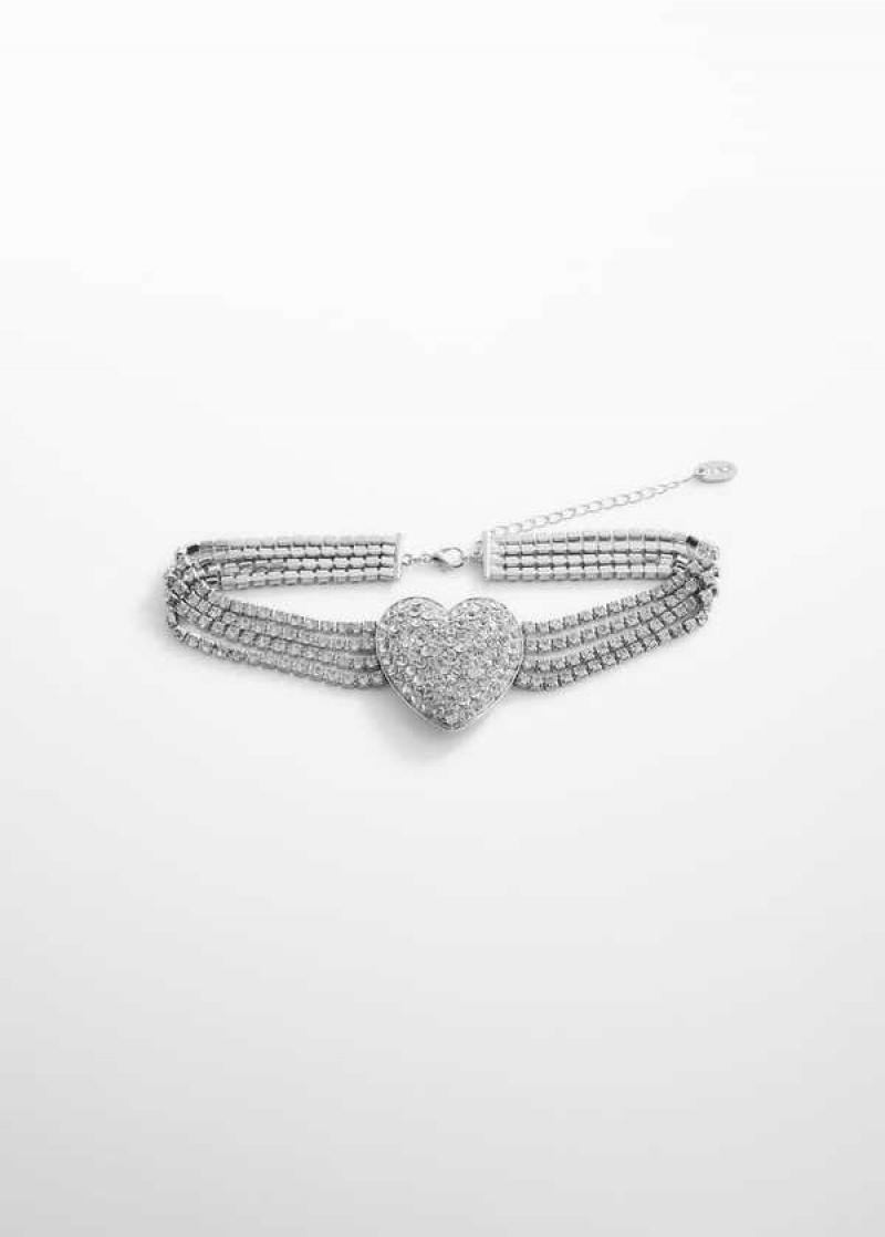 Mango Crystal Heart Choker | MNG-22920