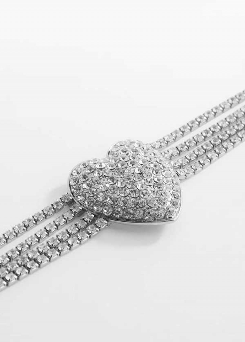 Mango Crystal Heart Choker | MNG-22920