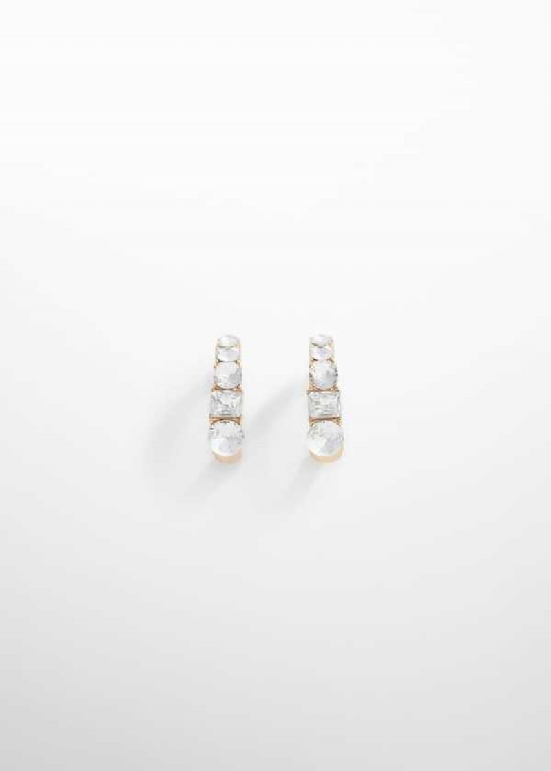 Mango Crystal Hoop Earrings | MNG-22793