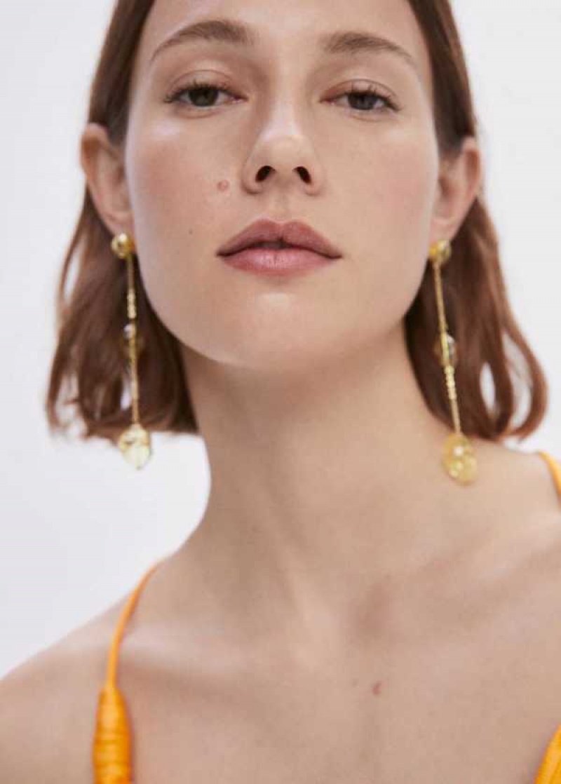 Mango Crystal Thread Earrings | MNG-22804