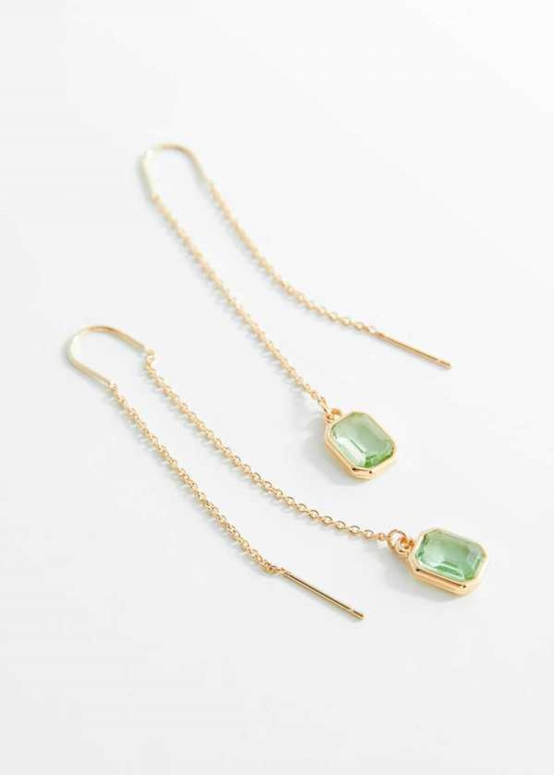 Mango Crystal Thread Earrings | MNG-22915