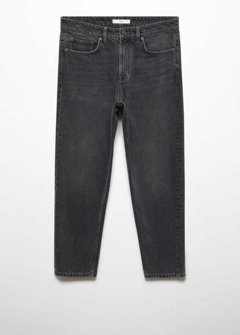 Mango Dark-wash Tapered-fit Jeans | MNG-21901