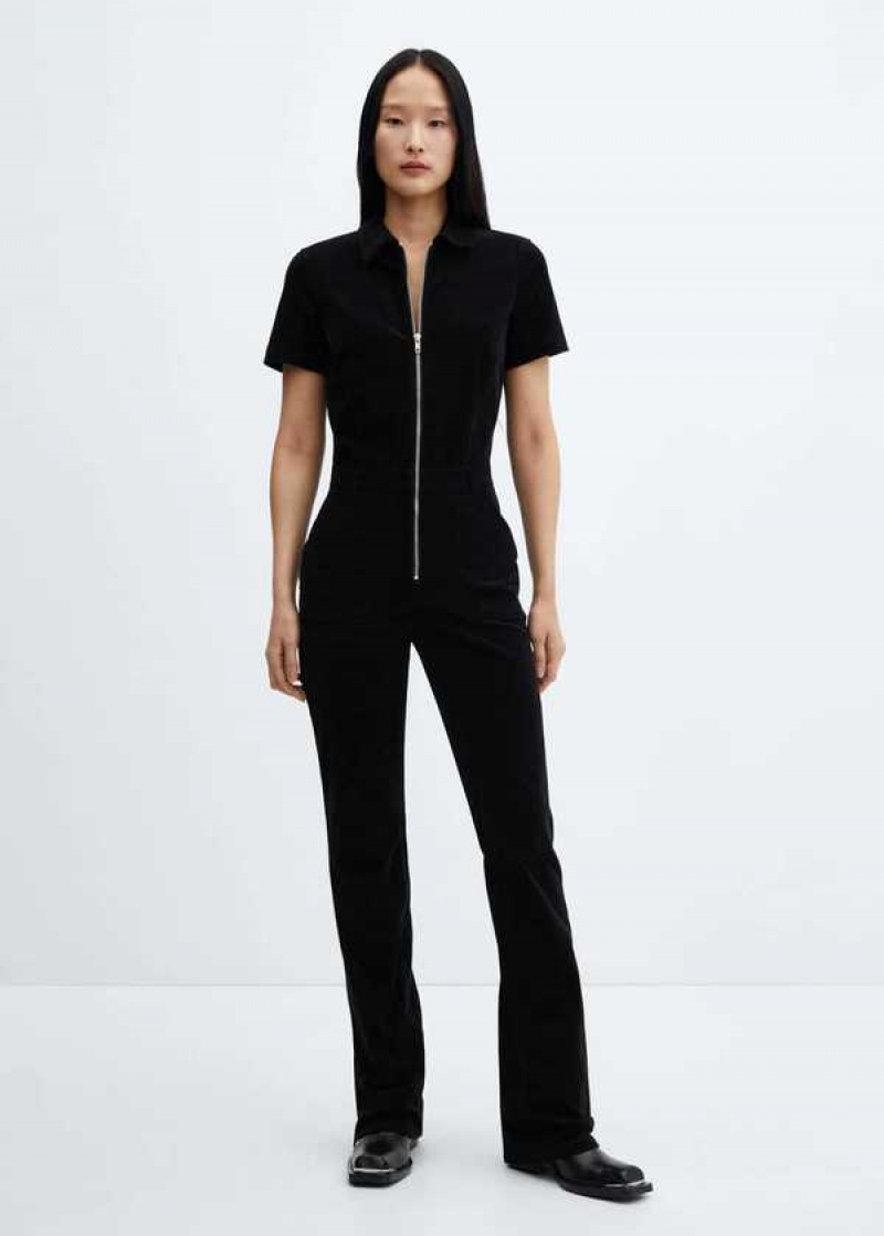 Mango Denim Jumpsuit With Na Zip | MNG-25763