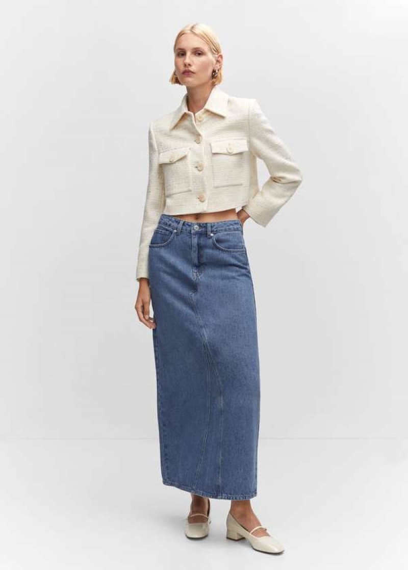 Mango Denim Long Skirt | MNG-24004