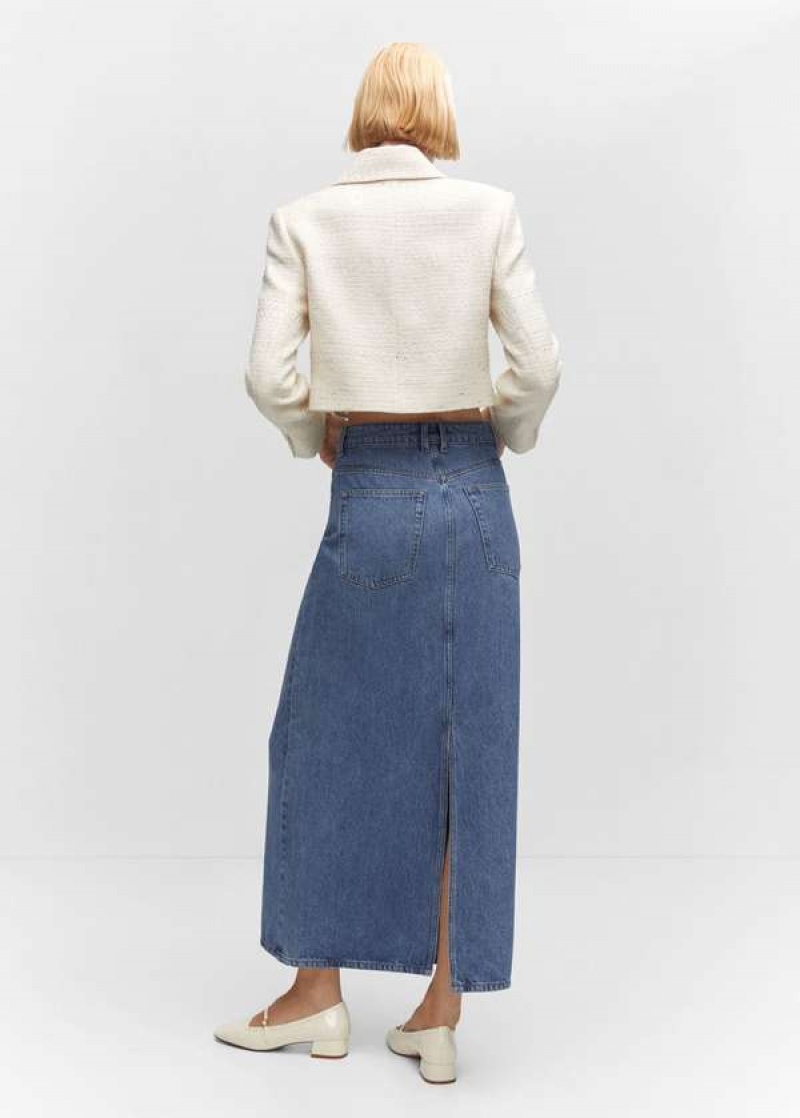 Mango Denim Long Skirt | MNG-24004