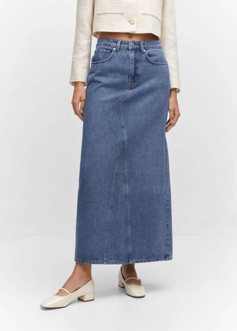 Mango Denim Long Skirt | MNG-24004