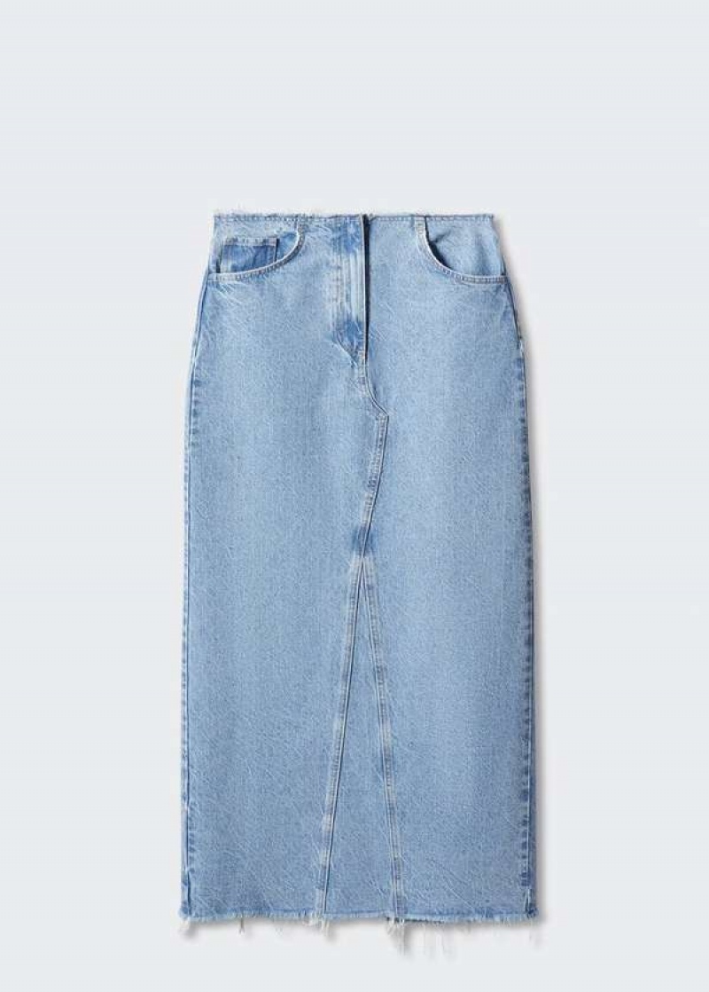 Mango Denim Long Skirt | MNG-24053