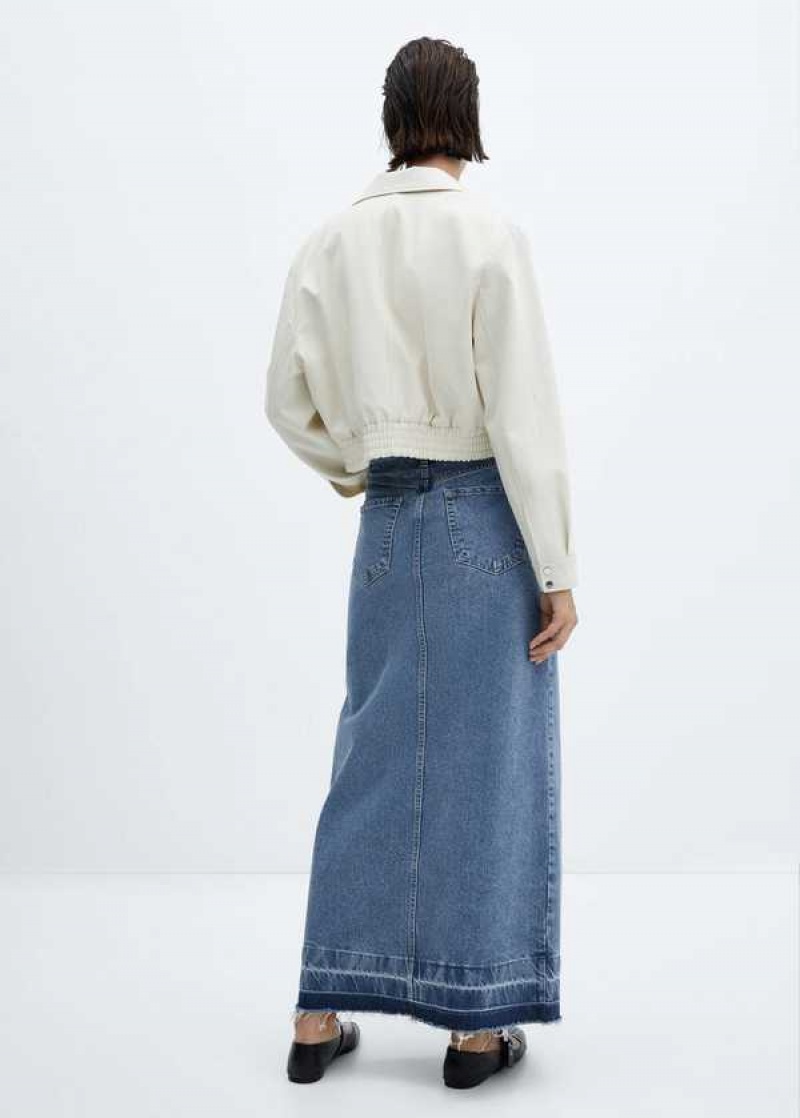 Mango Denim Long Skirt | MNG-24077