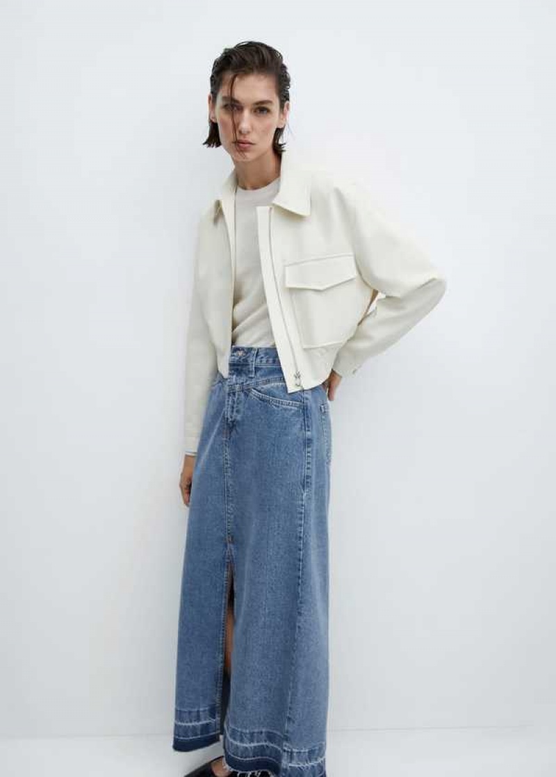 Mango Denim Long Skirt | MNG-24077