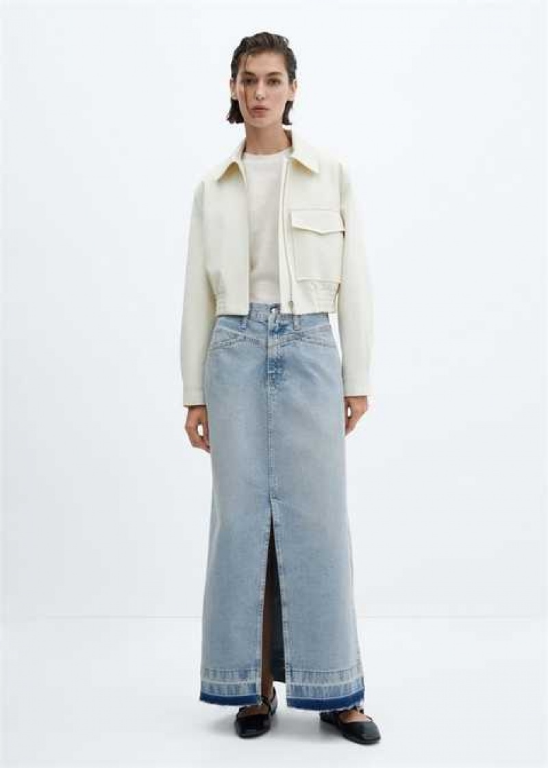 Mango Denim Long Skirt | MNG-24228