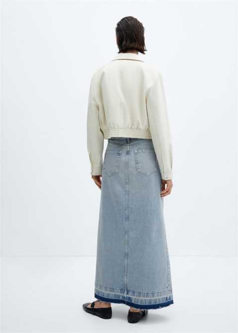 Mango Denim Long Skirt | MNG-24228