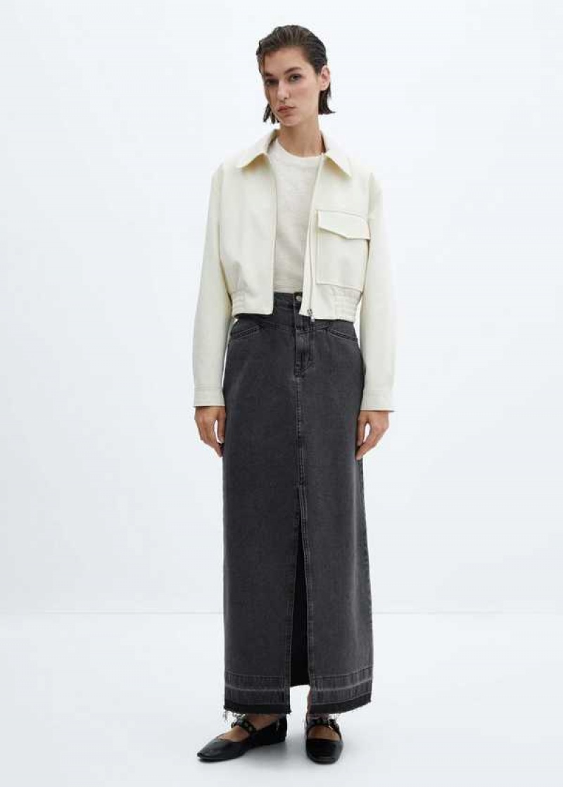 Mango Denim Long Skirt | MNG-24229