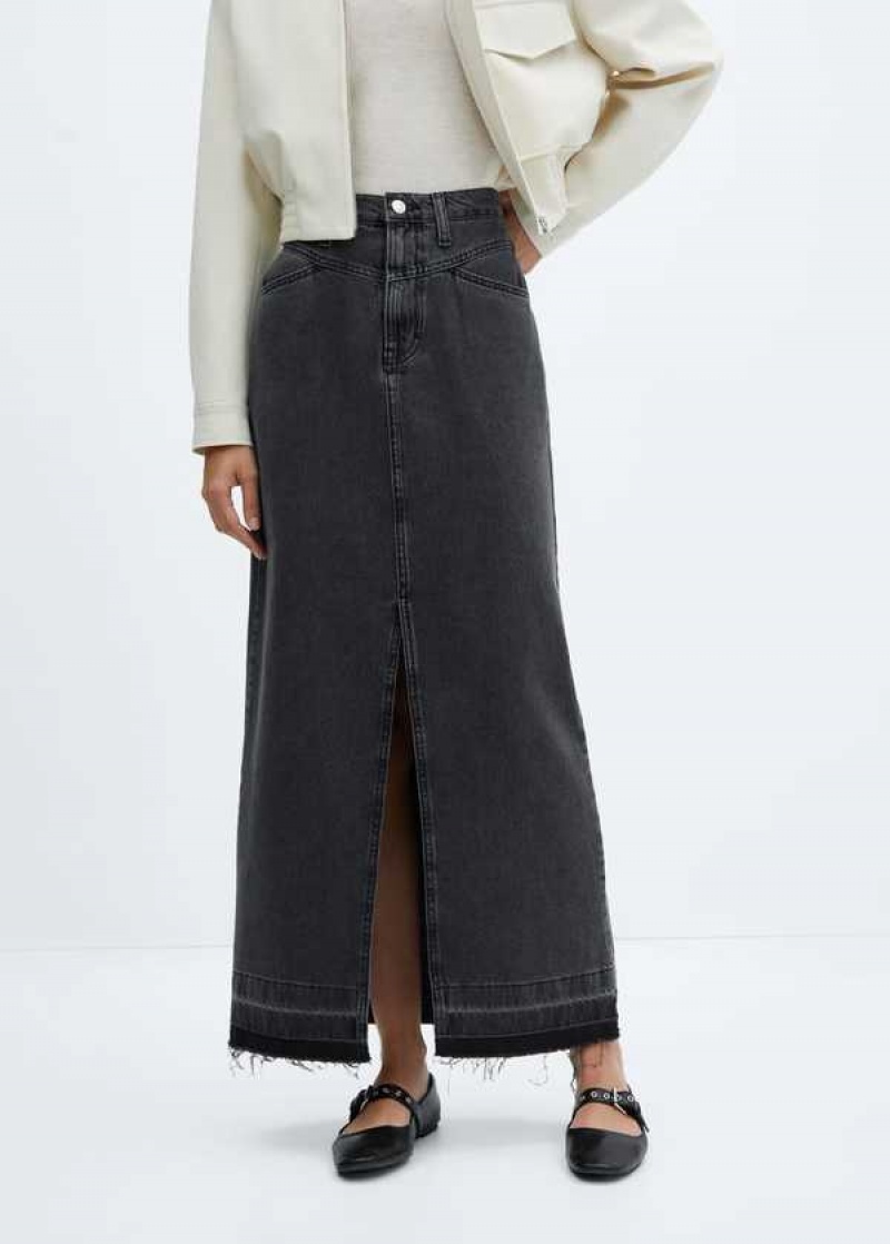 Mango Denim Long Skirt | MNG-24229