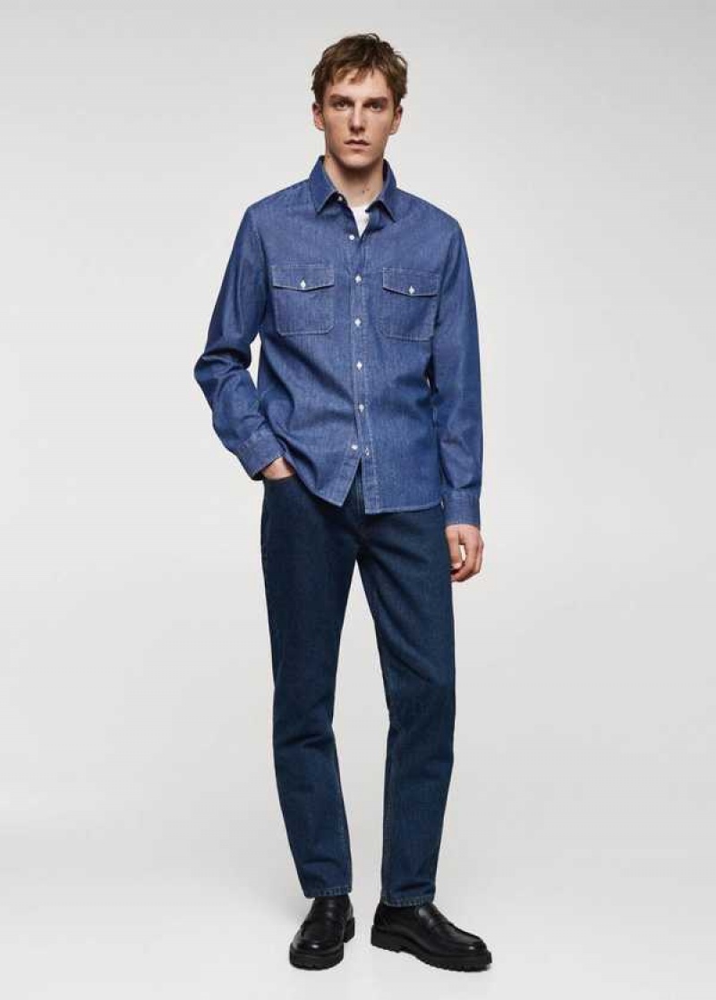 Mango Denim Overshirt With Pockets | MNG-22232