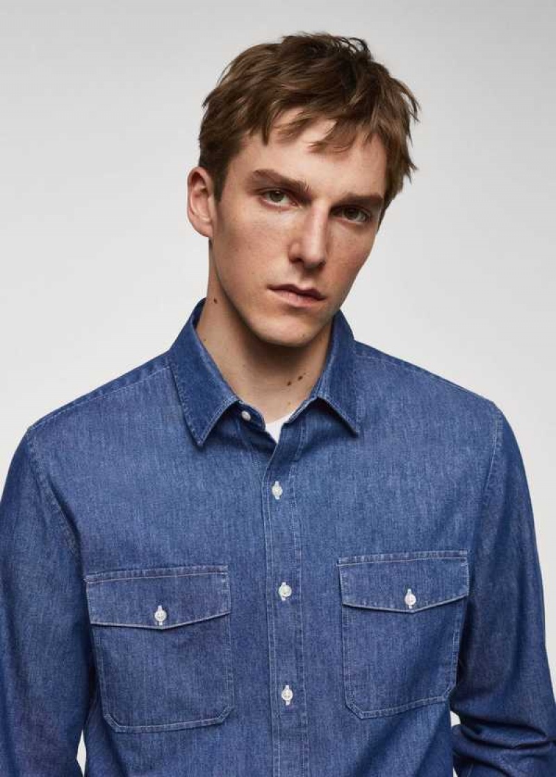 Mango Denim Overshirt With Pockets | MNG-22232