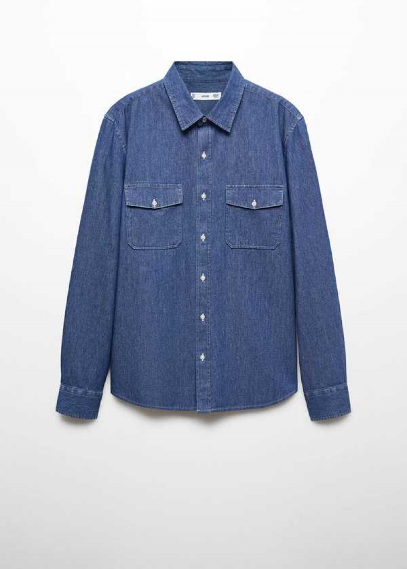 Mango Denim Overshirt With Pockets | MNG-22232