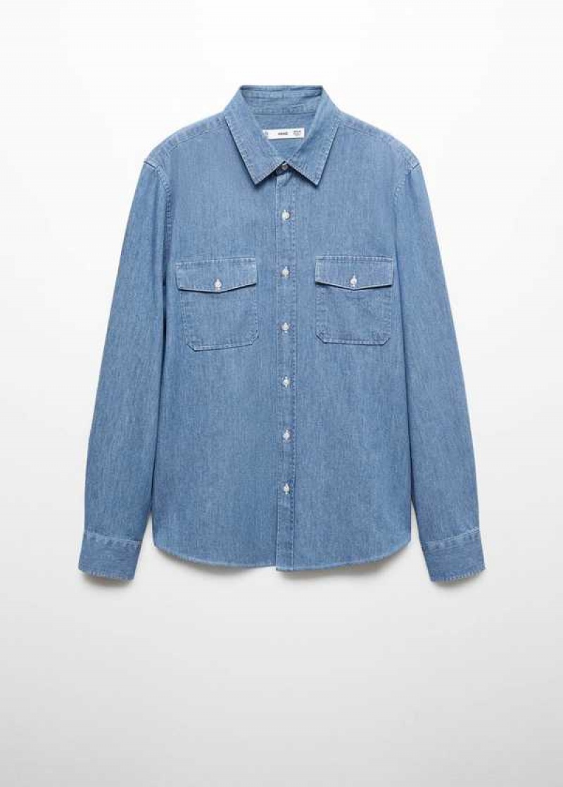 Mango Denim Overshirt With Pockets | MNG-22231