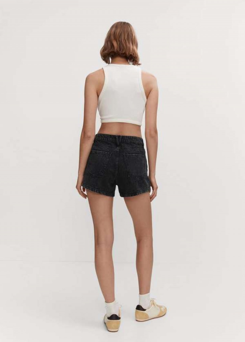 Mango Denim Shorts With Buttons | MNG-23896