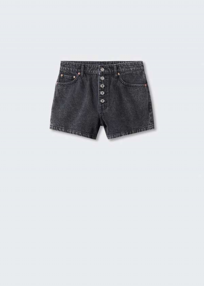 Mango Denim Shorts With Buttons | MNG-23896