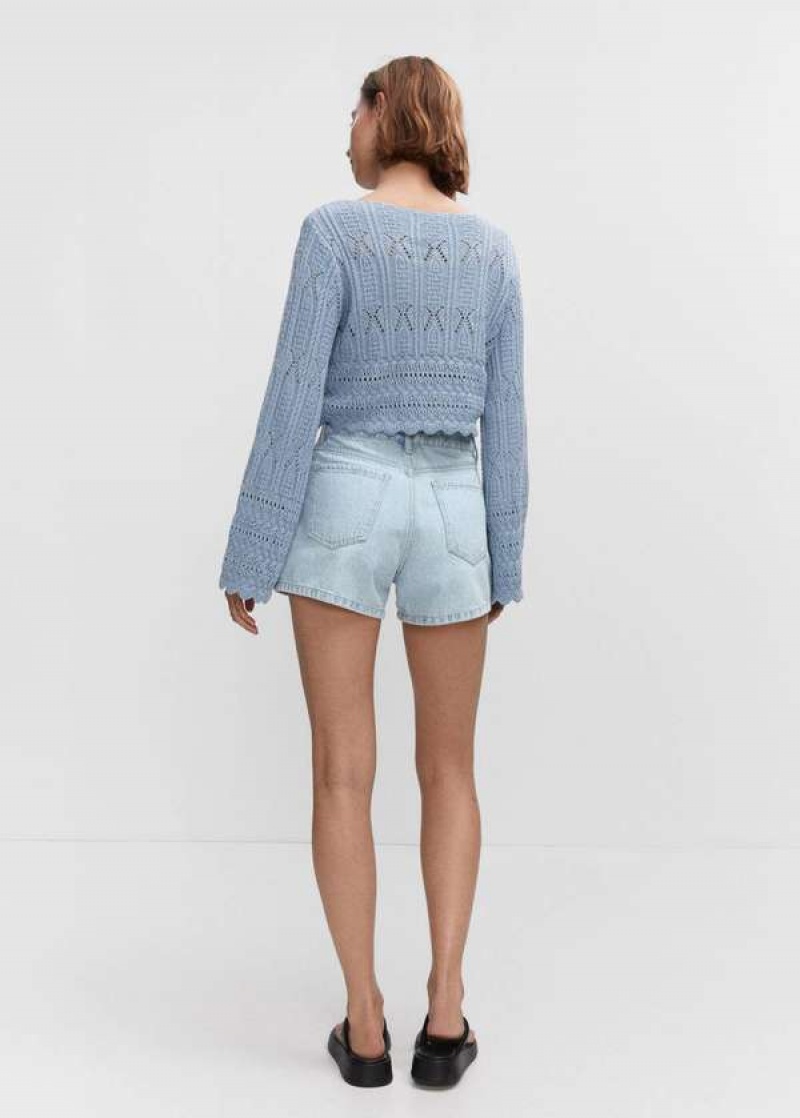 Mango Denim Shorts With Buttons | MNG-23890