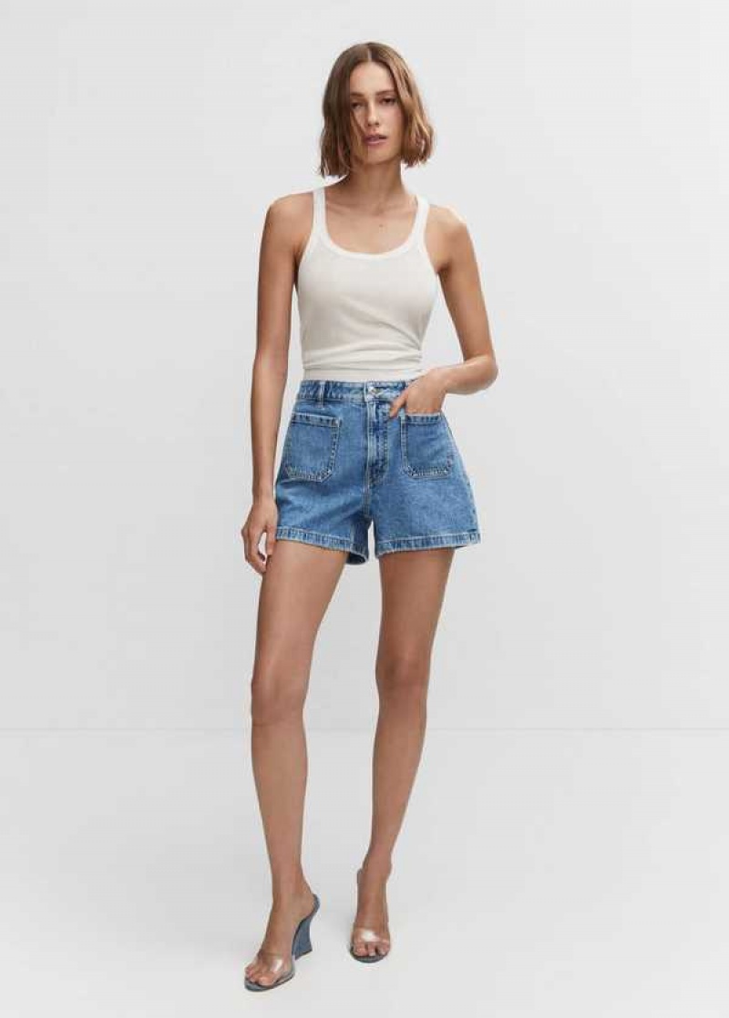 Mango Denim Shorts With Pockets | MNG-23882