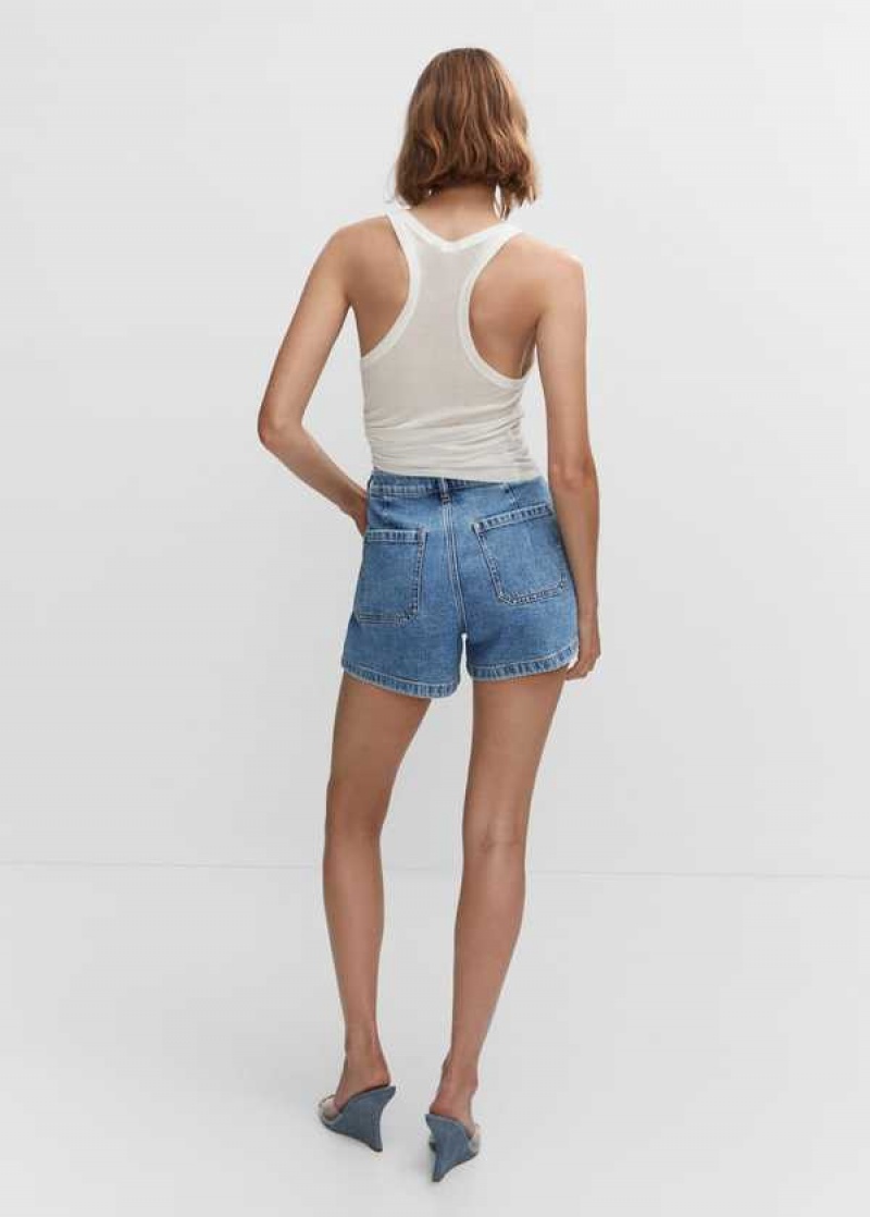 Mango Denim Shorts With Pockets | MNG-23882